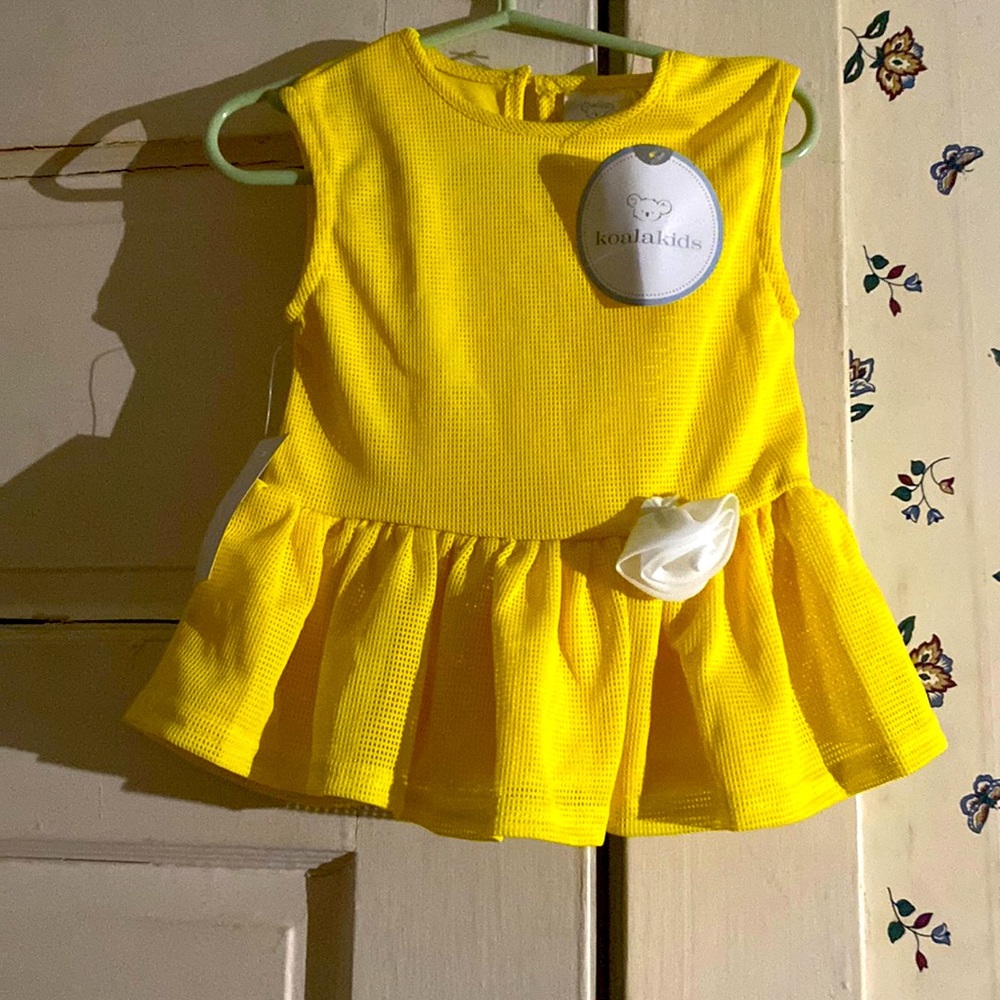 Baby girl yellow dress brand new